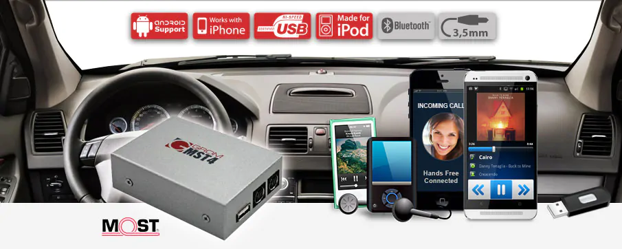Grom MOST Multimedia MST4-VOLXCO iPod Android AUX Kit - Volvo XC90 mit CD