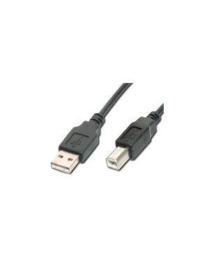 USB-Adapterkabel 2.0 A-Stecker auf B-Stecker 1,8m schwarz (max. 480MBits/s)