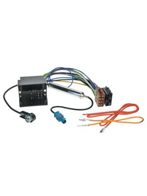 ISO Adapterkabel mit Antennenadapter & Phantomspeisung für Audi, Seat, Skoda, VW (Quadlock)