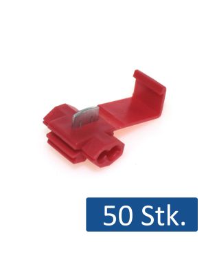 Abzweigverbinder ROT 0,5-1mm² 50 Stück Schnellverbinder für Kabel von 0,5 - 1mm²