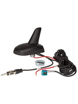 Aktiv-Antenne SharkFin für Radio (DIN) und Navi/GPS (Fakra)