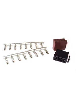 ISO Stecker Set mit Gehäuse und Pins (2 Gehäuse und 16 Pins)