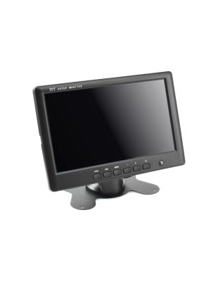 17,8cm (7 Zoll) SLIM-Monitor für 12V & 24V, mit Standfuss, mit 2x Video-In & Fernbedienung