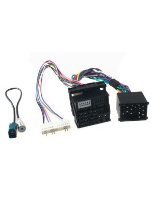 Radioanschlusskabel Umrüst-Adapter für BMW runde Pins (BM24) auf flache Pins (BM54) mit Erhalt CD-Wechsler / Navi & Antennenadapter (ISO>FAKRA)