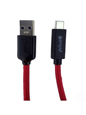 iSimple IS9326RB USB > USB-C Kabel, 1m, rot
