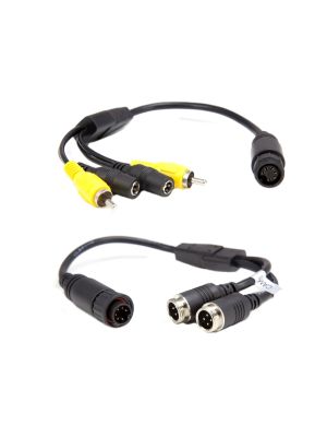 Dual Rückfahrkamera Anschlusskabel 6-polig auf Cinch / Niedervoltbuchse mit Waeco / Dometic-Verkabelung