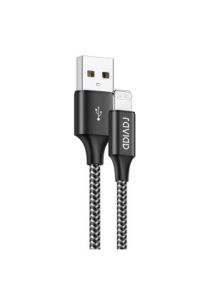 USB auf Lightning Adapterkabel, 1m, schwarz, Nylon-Schutzmantel