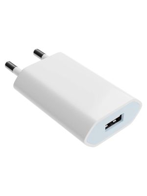 maxxcount Netzteil 100-240V mit 1A USB-Buchse, Slim Design (weiß) für Handy, Tablet, Kamera