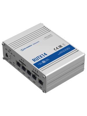 Teltonika RUTX14 LTE/WLAN Router, Cat12 bis 600 Mbit/s, Dual SIM und 12V Anschlusskabel