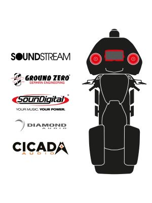 maxxcount BIKE SoundKit 2F/MSR/RG14+ mit/ohne SoundStream Radio passend für Harley-Davidson® Road Glide™ ab 2014