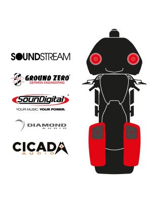 maxxcount BIKE SoundKit 2F2RRL/OEM/RG14+ OEM passend für Harley-Davidson® Road Glide™ ab 2014