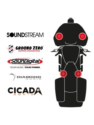 maxxcount BIKE SoundKit 2F2TP/OEM/RG14+ OEM passend für Harley-Davidson® Road Glide™ ab 2014
