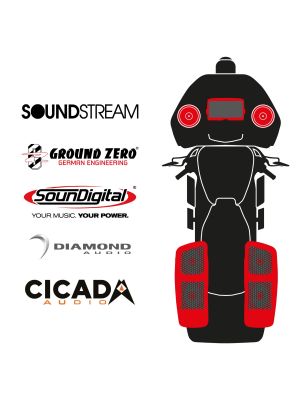 maxxcount BIKE SoundKit 2F4RRL/MSR/RG14+ mit/ohne SoundStream Radio passend für Harley-Davidson® Road Glide™ ab 2014