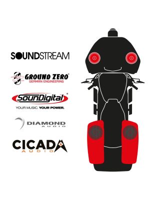 maxxcount BIKE SoundKit 2R8RL/OEM/RG14+ passend für Harley-Davidson® Road Glide™ ab 2014 mit Werksradio