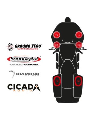 maxxcount BIKE SoundKit 4F2RLA/OEM/CVORG14+ passend für Harley-Davidson® CVO™ Road Glide™ / andere 5x7