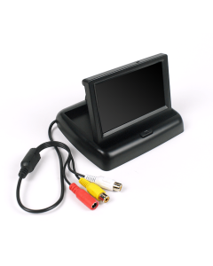 Kleiner flexibler Stand-Alone-Monitor zum einfachen Auf- und Zuklappen inklusive Anschluss für Strom- sowie Videokabel