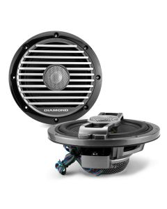 Diamond Audio HXM65 16,5cm / 6,5 Zoll Marine Outdoor Koax-Lautsprecher 80W 4Ohm mit RGB-LED
