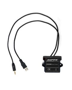 AMPIRE BTR300X universal Bluetooth-Adapter zum Musikstreaming mit Auto-Remote (3,5mm Klinke + USB, aptX), wasserdicht
