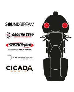 maxxcount BIKE SoundKit 2F/OEM/RG14+ passend für Harley-Davidson® Road Glide™ ab 2014