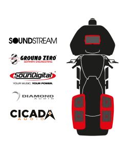 maxxcount BIKE SoundKit 4RRL/MSR/RG98+ passend für Harley-Davidson® Road Glide™ ab 1998