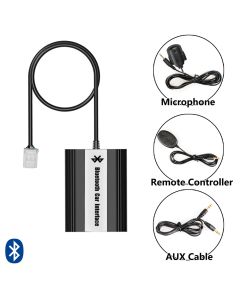 Bluetooth + USB + AUX Adapter mit Kabelfernbedienung für Toyota, Lexus 6+6Pin