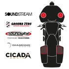 maxxcount BIKE SoundKit 2F2RCK/OEM/RG14+ OEM passend für Harley-Davidson® Road Glide™ ab 2014