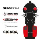 maxxcount BIKE SoundKit 2F2RRL/OEM/RG14+ OEM passend für Harley-Davidson® Road Glide™ ab 2014