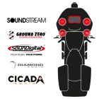 maxxcount BIKE SoundKit 4F/MSR/RG14+ mit/ohne SoundStream Radio passend für Harley-Davidson® Road Glide™ ab 2014