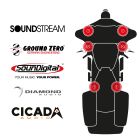 maxxcount BIKE SoundKit 4F2TP/OEM/SG14+ passend für Harley-Davidson® Street Glide™ ab 2014 mit Werksradio