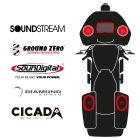 maxxcount BIKE SoundKit 2F2RLA/MSR/CVORG14+ mit/ohne SoundStream Radio passend für Harley-Davidson® CVO™ Road Glide™ ab 2014
