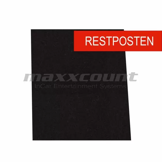 Restposten: Bespannstoff Moquette schwarz, selbstklebend 0,7 m² am Stück