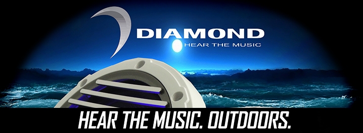 Diamond Audio HXM8 20cm / 8 Zoll Marine Koax-Lautsprecher 120W 4Ohm mit RGB-LED